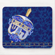 Hanoukka Dreidel Mousepad Tapis De Souris