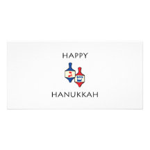 Hanoukka heureux carte avec photo