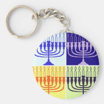 Hanoukka Menorah Porte-clef
