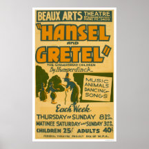 Hansel et Gretel Boston WPA 1940 Posters