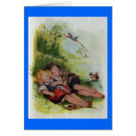 Hansel et Gretel dormant dans les bois Cartes De Vœux