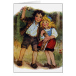 Hansel et Gretel perdus dans les bois Cartes De Vœux