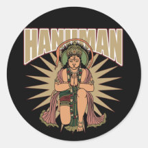 Hanuman indou autocollants ronds