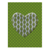 Harlequin vert Bling Carte Postale