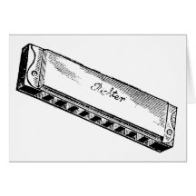 Harmonica/harpe de bleus cartes