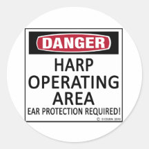 Harpe de région d'opération autocollants ronds