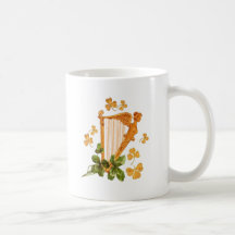 Harpe irlandaise d'or tasse à café