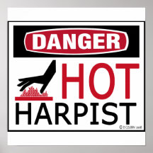 Harpiste chaud posters