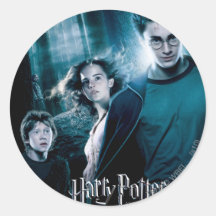 Harry Potter Ron Hermione dans la forêt Autocollants Ronds