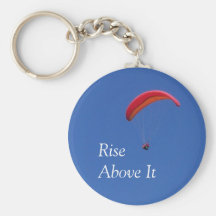 "Hausse au-dessus de elle" parapentisme Keychain Porte-clefs