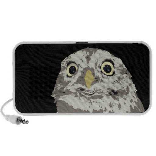 Haut-parleur argenté de hibou