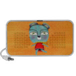Haut-parleur bleu d'illustration d'ours de nounour