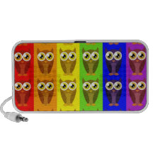 Haut-parleur de griffonnage de hiboux d'arc-en-cie