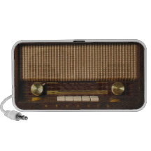 Haut-parleur de voyage - vieille radio en bois