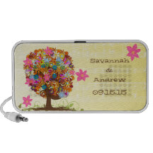 Haut-parleur d'iPod d'anniversaire d'arbre de fleu