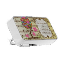 Haut-parleur d'iPod d'anniversaire d'arbre de fleu