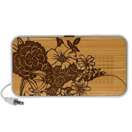 Haut-parleur en bois d'ordinateur portable de grai