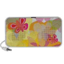 Haut-parleur mignon de griffonnage de motif de pap