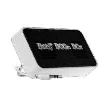 Haut-parleur noir et blanc de coutume de caisson d