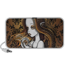 Haut-parleur rose de griffonnage d'ange d'ambre de