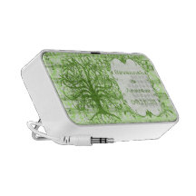 Haut-parleur vert d'iPod d'anniversaire d'arbre de
