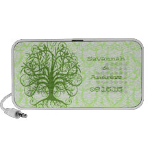 Haut-parleur vert d'iPod d'anniversaire d'arbre de