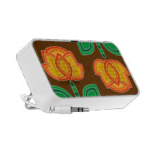 Haut-parleur vintage de motif de fleur
