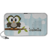 Haut-parleurs bleus de Portable de hibou haut-parleurs
