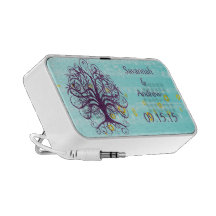 Haut-parleurs d'iPod d'anniversaire d'arbre de rem