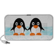 Haut-parleurs mignons de pingouin