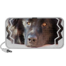 Haut-parleurs noirs de Portable de chien de Terre-