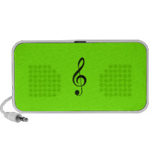 Haut-parleurs verts de clef triple
