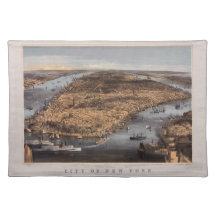 Haute au-dessus de set de table de New York City e