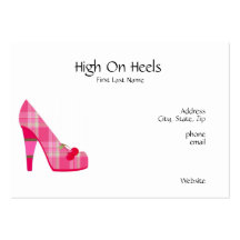 Haute sur des cartes de visite de talons modèles de cartes de visite