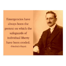 Hayek sur des urgences carte postale