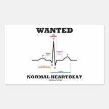 Hearbeat normal voulu (électrocardiogramme d'ECG/E Sticker Rectangulaire