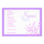 Hébreu de jardin d'agrément de Naomi d'invitation 