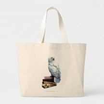 Hedwig sur des livres sac fourre-tout
