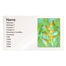 Heliconia hawaïen carte de visite