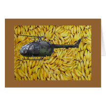 HÉLICOPTÈRE DE BANANE CARTE DE VŒUX