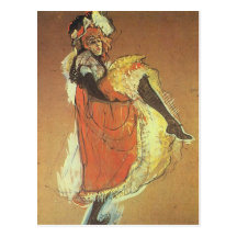 Henri Toulouse Lautrec - danse de Jane Arvil Cartes Postales