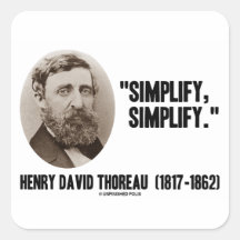 Henry David Thoreau simplifient simplifient la cit Stickers Carrés