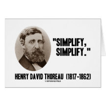 Henry David Thoreau simplifient simplifient la cit Cartes De Vœux