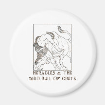 Heracles et Taureau de Crète Aimants