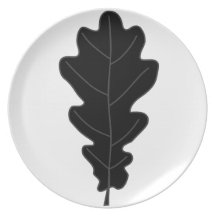 Heraldique Feuille meuble de chene Assiette Pour Soirée