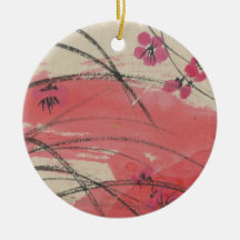 Herbe de fleur de prune ornements