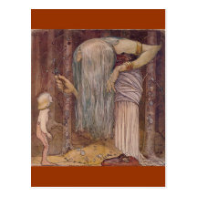 HERBE de John Bauer TROLL Carte Postale