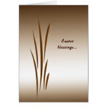 Herbe en bronze Pâques Cartes De Vœux