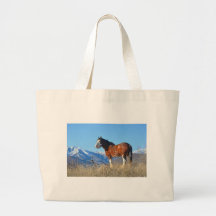 Herbe et montagnes de cheval sac