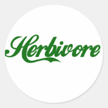 Herbivore Autocollant Rond